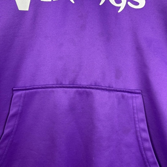 NFL Team Apparel Men’s L Minnesota Vikings Zubaz Hoodie Purple Pullover - Picture 4 of 9
